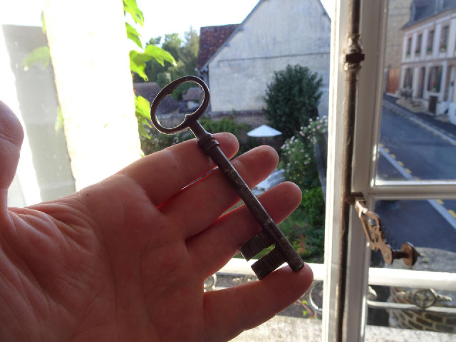 This is the key to my room. The owners left and came back during the evening. I saw them from my win...