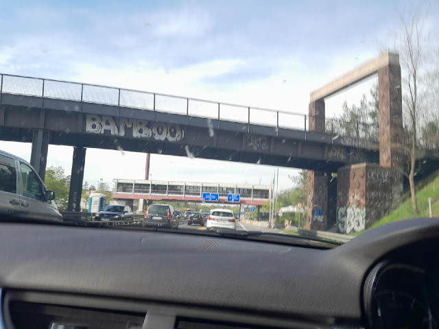 I'm in slow-moving traffic on the way into Berlin and it happens to have come to a complete stop at ...