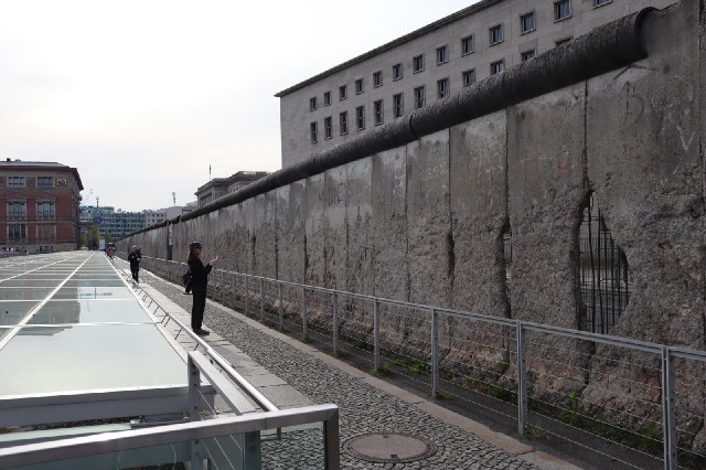 A preserved section of the Berlin Wall. This is the East side...