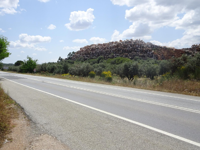 A pile of rock at a marble quarry. I could see it on the horizon from quite some way away.