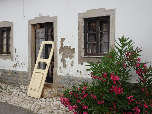 That should do it: one severely burned door with missing windows, one unburned but still very damage...