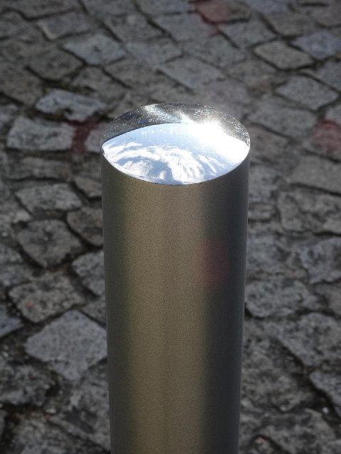 The tops of the bollards are very shiny. They look new.