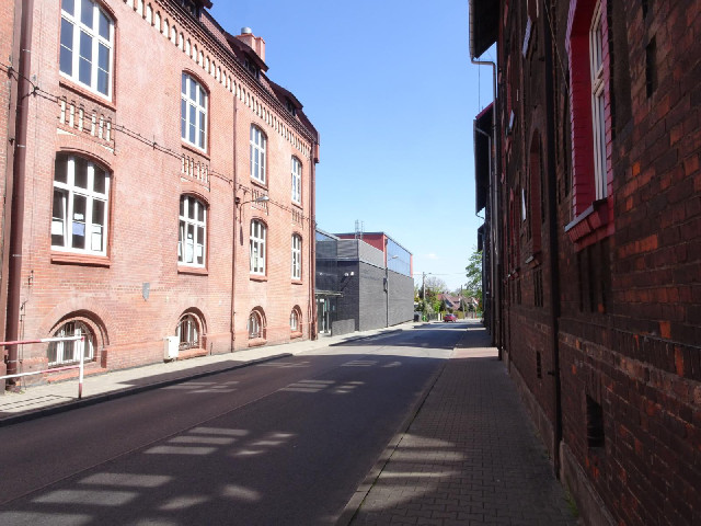 17th August Street. The building on the left is a school.