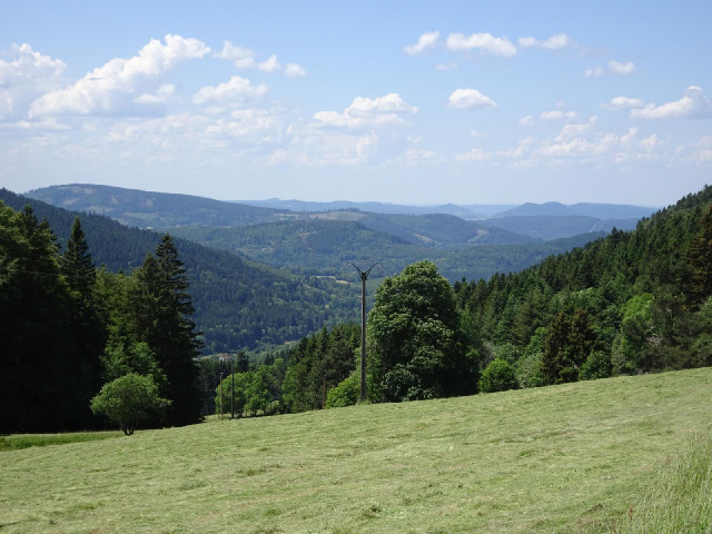 I'm back in the car now. This is a view from the Bonhomme Pass.