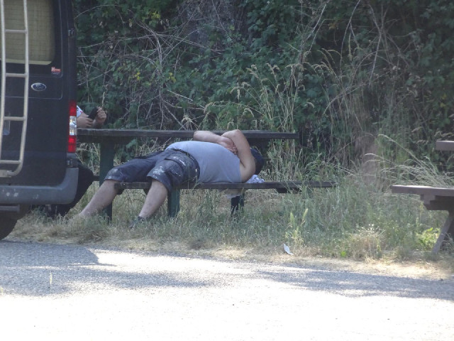 I stopped in a lay-by for a drink and spotted a motorist going the other way who was having a proper...