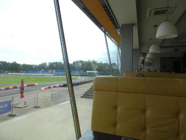 The breakfast room has a better view of the track.