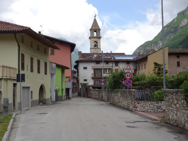 27th of May Road, the main street in a village called Borghetto sull'Adige.