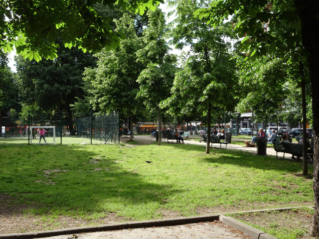 Sunday in the park in Milan.