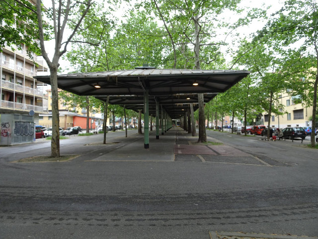 I don't know what this structure is for. It looks like it might cover a market.